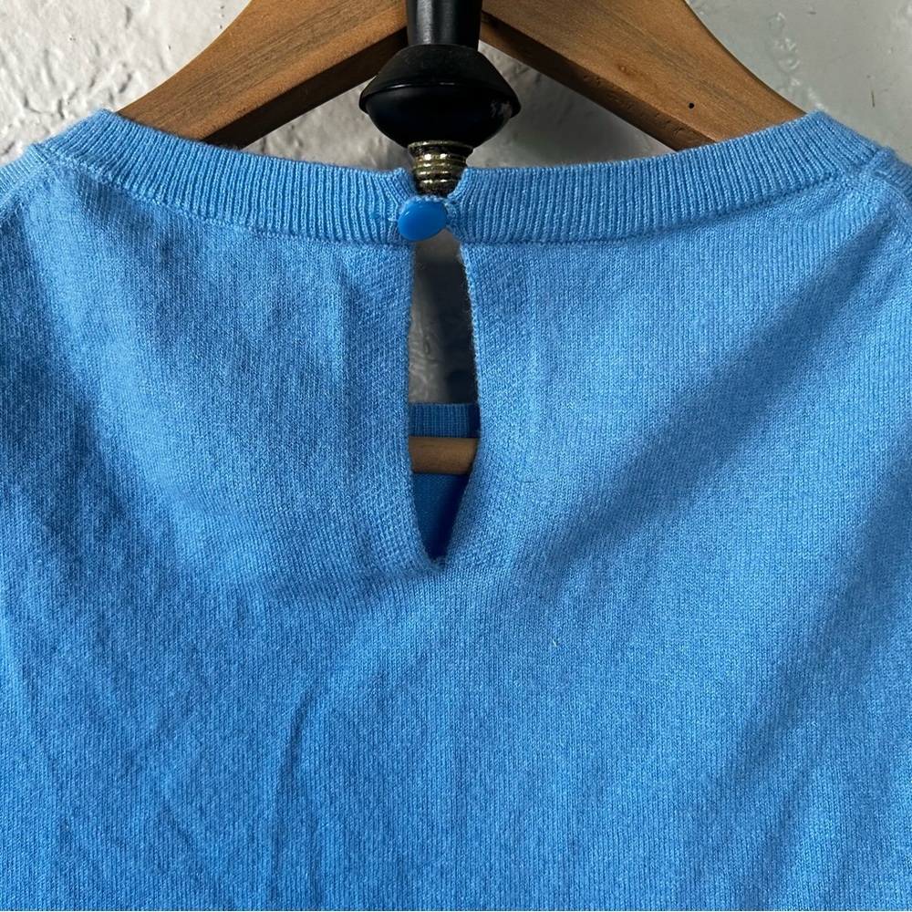 J. Crew Cashmere Blend Knit Blue Top - Picture 7 of 7
